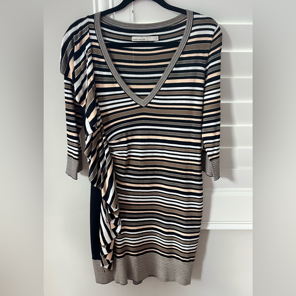Karen Millen Multicolor Striped sweater Dress